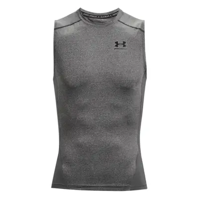 HeatGear® Men's Compression Sleeveless Carbon Heather / Black L