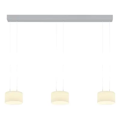 Designer-Pendellampe Bankamp Grand opal aluminium eloxiert 3-flammig - Material: Aluminium/Glas - LED - Lichtfarbe: Extra warmwe