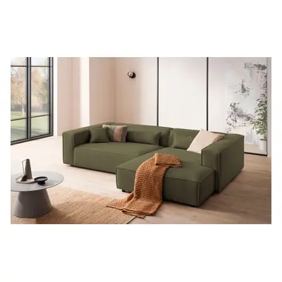 LeGer Home by Lena Gercke Ecksofa "PIARA XXL Cord, Big-Sofa, L-Form" wahlweise Ottomane rechts/links, Kedernaht, extra tiefe Sit