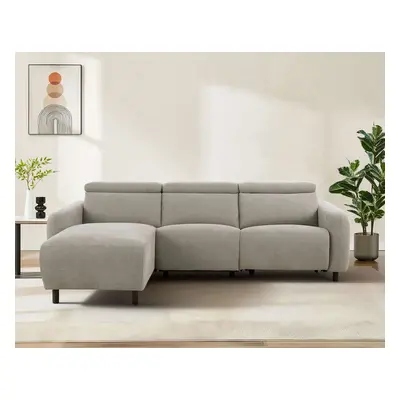 GOODproduct Ecksofa "SKAANE Struktur, L-Form, 274 cm, manuelle/elektrische Relaxfunktion," 274 cm, mit Kopfteilverstellung und m