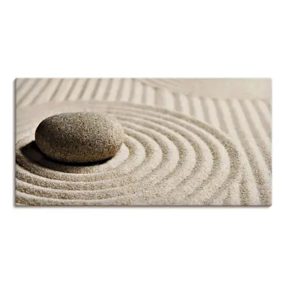Artland Leinwandbild "Mini Zen Garten - Sand" Zen 1 Stk. tlg. auf Holzrahmen gespannt