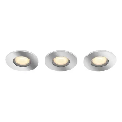 Philips Hue White Amb. Adore rund 3 flg. silber + Dimmschalter