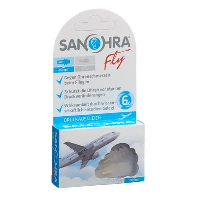 Sanohra Fly Ohrenstöpsel Erwachsene 2 Stk