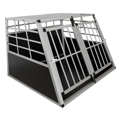 Hauptner Hundetransportbox aus Aluminium Grösse XL - Schwarz -