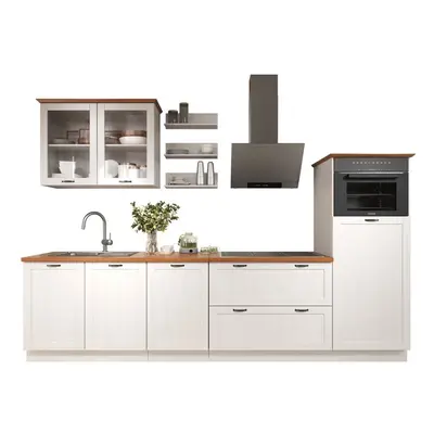 Home affaire Küchenzeile "Teramo" Set, Kombinierbar mit anderen Möbelstücken der Serie Teramo, Breite 315 cm, Kiefer massiv, mit