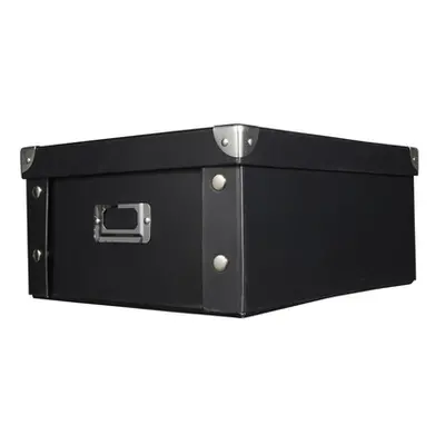 Aufbewahrungsbox Pappe Schwarz | 14 × 26.5 × 31.5 cm