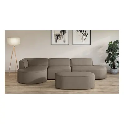 GOODproduct Ecksofa "EIVIND Designer Sofa mit Ottomane rechts/links, B/T/H: 343/159/72 cm" L-Form mit Wellenunterfederung, auch 
