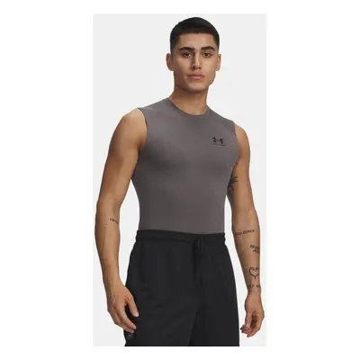 HeatGear® Men's Compression Sleeveless Carbon Heather / Black XS