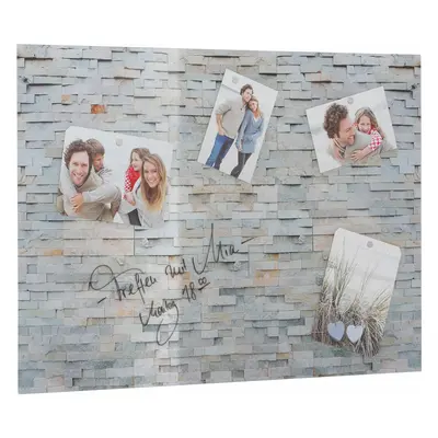 GOODproduct Magnettafel "Stone Wall" Memoboard, Acrylglas, Stein, magnetisch, Tafel