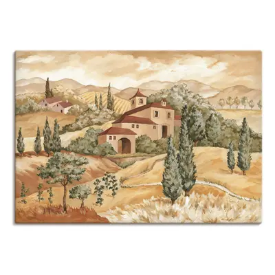 Artland Leinwandbild "Landschaft IV" Europa 1 Stk. tlg. auf Holzrahmen gespannt