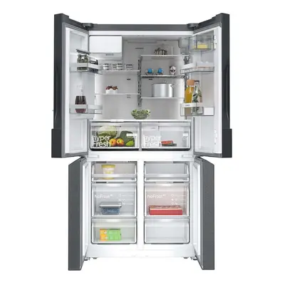 Siemens KF96DAXEA Kühl-Gefrier-Kombination Schwarz Stahl