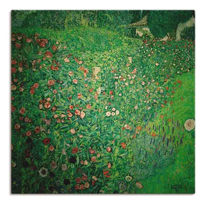 Artland Leinwandbild "Italienische Gartenlandschaft" Garten 1 Stk. tlg. auf Holzrahmen gespannt