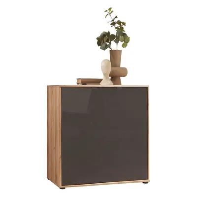 WIEMANN Kommode "Cardiff Sideboard, Wäscheschrank, teilmassiv Bianco-Eiche, 80 cm" Kommode 80x86x43 cm, braun, mit Dämpfung, MAD