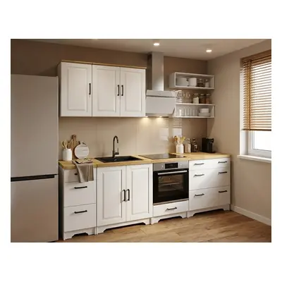 Home affaire Küchenzeile "Meliss" aus massiver Kiefer, mit Soft-Close-Funktion, 8-teiliges Set