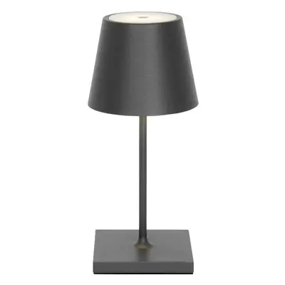 Tischlampe Aline Grau Aluminium/Kunststoff 11 cm 25 cm - Farbe: anthrazit - Material: Aluminium, Kunststoff - LED - Lichtfarbe: 