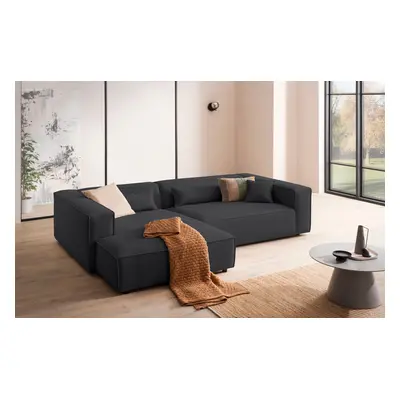 LeGer Home by Lena Gercke Ecksofa "PIARA XXL Cord, Big-Sofa, L-Form" wahlweise Ottomane rechts/links, Kedernaht, extra tiefe Sit