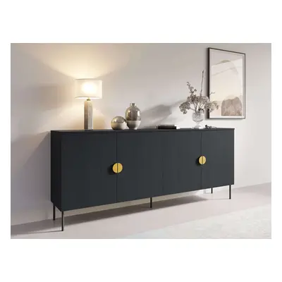 Home affaire Kommode "BELLOT Sideboard mit 4 Fächer, 4 Türen, B/T/H: 213/40/87,6 cm" Schubkastenkommode mit Metallgriffen und vi