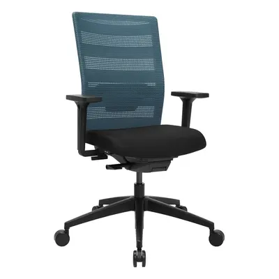 Office swivel chair Topstar AirWork with 2D armrests, Blue, New, Ergonomic chair - ideal for flexible working