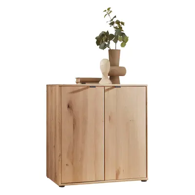 WIEMANN Kommode "Cardiff Sideboard, Wäscheschrank, teilmassiv Bianco-Eiche, 80 cm" Kommode 80x86x43 cm, braun, mit Dämpfung, MAD