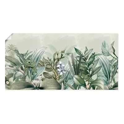 Artland Wandbild "Exotischer Floral Garten Landschaft" Blumenwiese 1 Stk. tlg. als Alubild, Leinwandbild, Poster, Wandaufkleber 