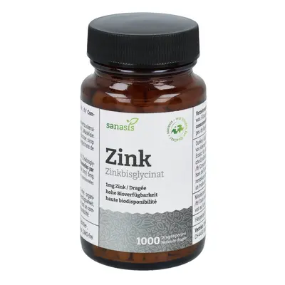sanasis Zink Zinkbisglycinat Dragéeperlen vegan 1000 Stk