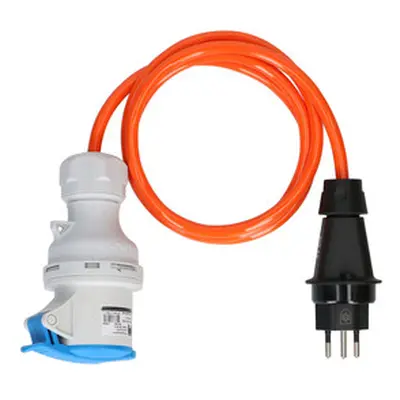 Max Hauri Adapterkabel Typ 13 mit 10A Sicherung / Cee16 blau L=1.5m Ip44