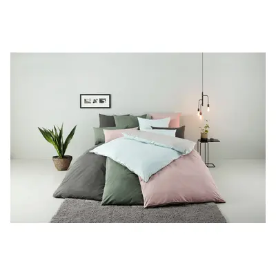 Bruno Banani Wendebettwäsche "Merlin in Gr. 135x200 oder 155x220 cm" 2 Stk. Baumwollbettwäsche, Leinen-Look in Melange-Optik