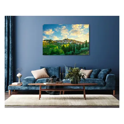 queence Acrylglasbild "Elina" Gebäude  Italien  Landschaft  Stadt  Tannenbaum 1 Stk. tlg. Fine Art-Print in Galeriequalität