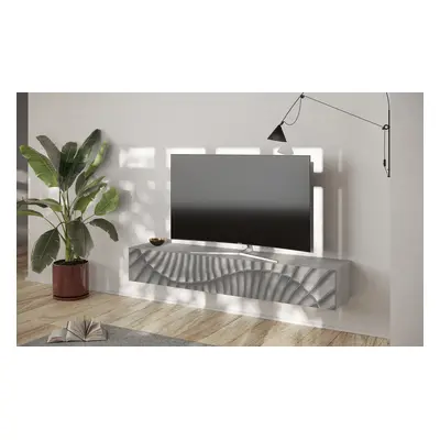 GOODproduct TV-Board "Snake, Schwebe-Lowboard, TV-Schrank, Media-Board, Breite 180 cm" mit Siebdruck-Front, 1 Klappe, wandhängen