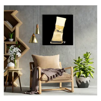 Bruno Banani Acrylglasbild "Flakon Parfum Bruno Banani - Acrylbilder mit Blattgold veredelt" 1 Stk. tlg. Goldveredelung, Handgea
