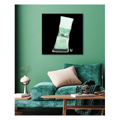 Bruno Banani Acrylglasbild "Flakon Parfum Bruno Banani - Acrylbilder mit Blattgold veredelt" 1 Stk. tlg. Goldveredelung, Handgea