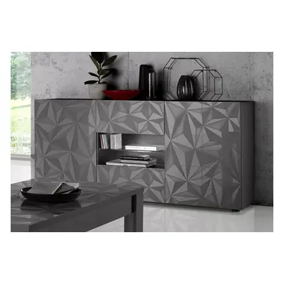 Home affaire Sideboard "Prisma Breite 181, Kommode 2 Türen, 2 Schubkästen, Anrichte" Front mit elegantem Siebdruck, grifflos, vi