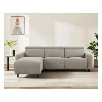 GOODproduct Ecksofa "SKAANE Struktur, L-Form, 274 cm, manuelle/elektrische Relaxfunktion," 274 cm, mit Kopfteilverstellung und m