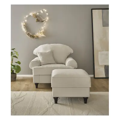 GOODproduct Sessel "Westminster, Set in hochwertigem Microfaserbezug, 5 Farben verfügbar" Set, 1Sessel, 1 Hocker, 2 Stk. tlg. En