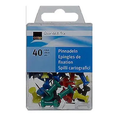 Coop Qualité&Prix Pinnadeln farbig 40 Stk.
