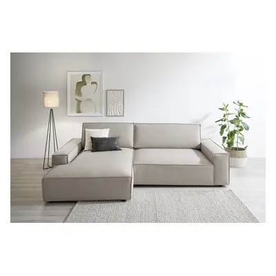 GOODproduct Ecksofa "SHERWOOD XXL Leinenoptik 284, Big-Sofa L-Form, tiefe Sitzfläche 95 cm" Recamiere rechts/links, als Schlafso