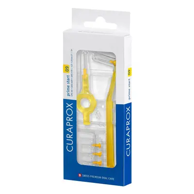 Curaprox CPS 09 prime start + UHS 409 & 470 Halter gelb mit Schutzkappe