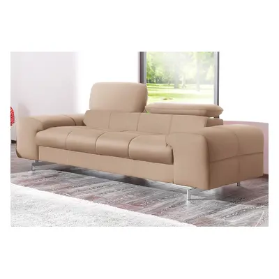 COTTA 2-Sitzer Big-Sofa mit Kopfteilverstellung, edle Metallkufen