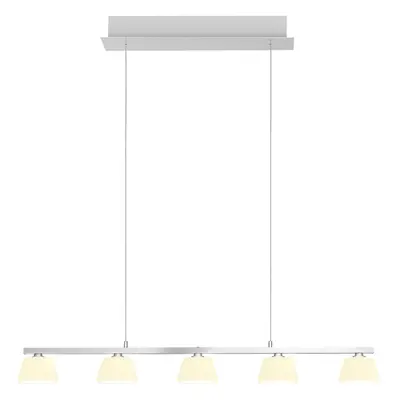 Pendellampe Jane Silber Aluminium/Eisen 86 cm - Farbe: Aluminium matt - LED - Lichtfarbe: Warmweiss - LED Energiesparlampen