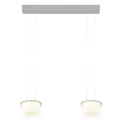 Designer-Pendellampe Bankamp Grand Clear aluminium eloxiert 2 - Material: Aluminium/Glas - LED - Lichtfarbe: Extra warmweiss - L