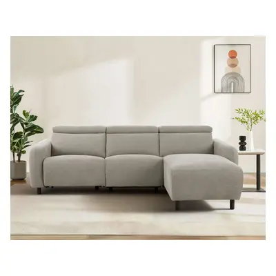 GOODproduct Ecksofa "SKAANE Struktur, L-Form, 274 cm, manuelle/elektrische Relaxfunktion," 274 cm, mit Kopfteilverstellung und m