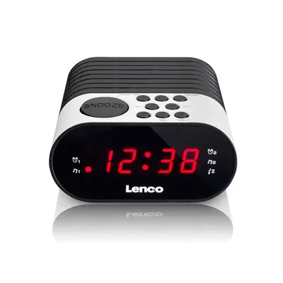Lenco CR-07 weiss Radiowecker mit PLL, FM und LED Display