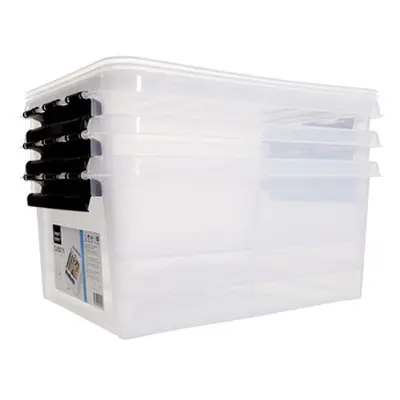 SmartStore Aufbewahrungsbox mit Deckel | 40 × 30 × 18 cm | 14 l | 3 Stück