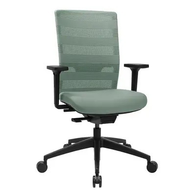 Office swivel chair Topstar Sitness AirWork with 1D armrests, Green, New, Ergonomic chair - ideal for flexible working