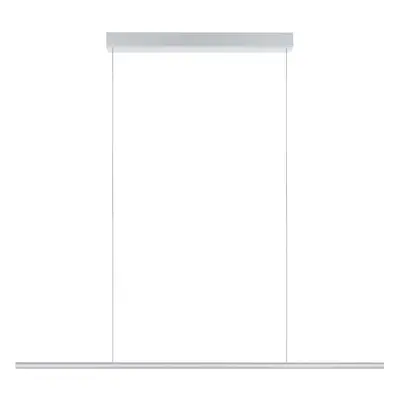 Designer-Pendellampe Bankamp Hexagon aluminium matt 120 cm - Material: Aluminium/Acryl - LED - Lichtfarbe: Extra warmweiss - LED