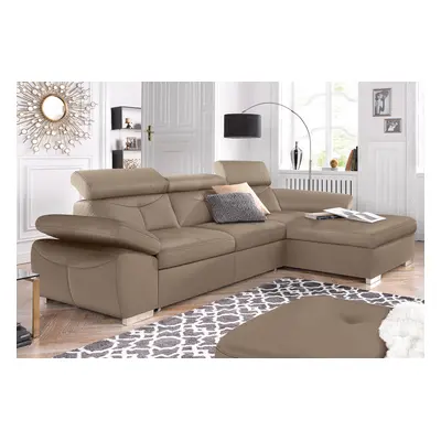 exxpo - sofa fashion Ecksofa "Spring, super bequem, mit Armteil- und Kopfteilfunktion" L-Form, wahlweise mit Bettfunktion und Be
