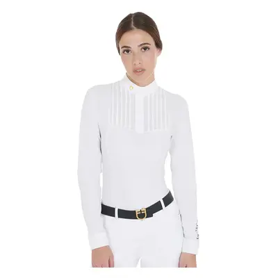 Langarm-Polo aus Baumwolle für Damen Equestro