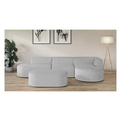 GOODproduct Ecksofa "EIVIND Designer Sofa mit Ottomane rechts/links, B/T/H: 343/159/72 cm" L-Form mit Wellenunterfederung, auch 