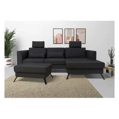 sit&more Ecksofa "Olsen L-Form" inklusive Sitztiefenverstellung, wahlweise mit Bettfunktion, 15cm hoch