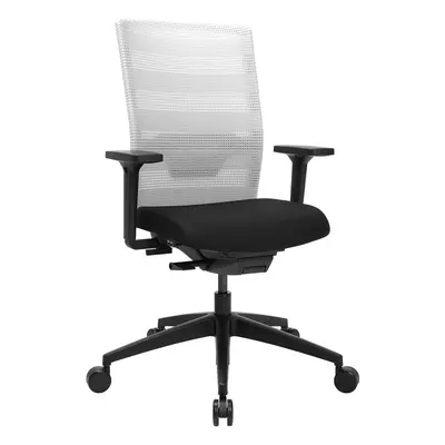 Office swivel chair Topstar AirWork with 2D armrests, White, New, Ergonomic chair - ideal for flexible working